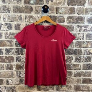 NWOT Indian Motorcycle Maroon short sleeve Tshirt Womens Sz S